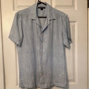 Michael Kors Blue Casual Button Down Shirt